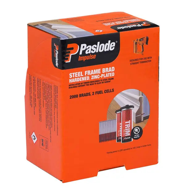 STEEL FRAME BRAD 38MM ZP (2000 BRADS & 2 FUEL CELLS)