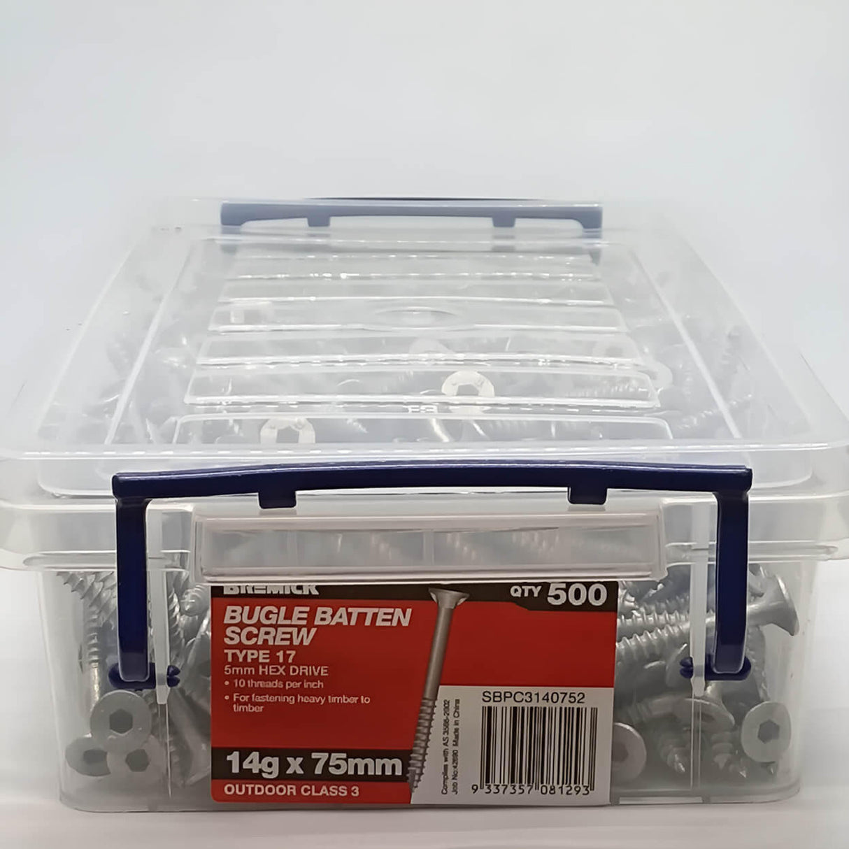 BUGLE BATTEN 75 X 14G GAL T17 500PK