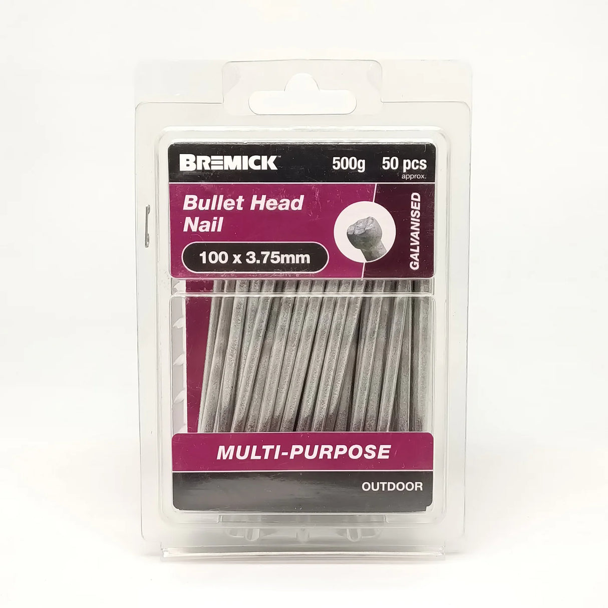 BULLET HEAD NAIL GAL 100 X 3.75MM (500G) 50pcs