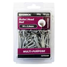 BULLET HEAD NAIL GAL 50 X 2.8MM (500G) 180pcs