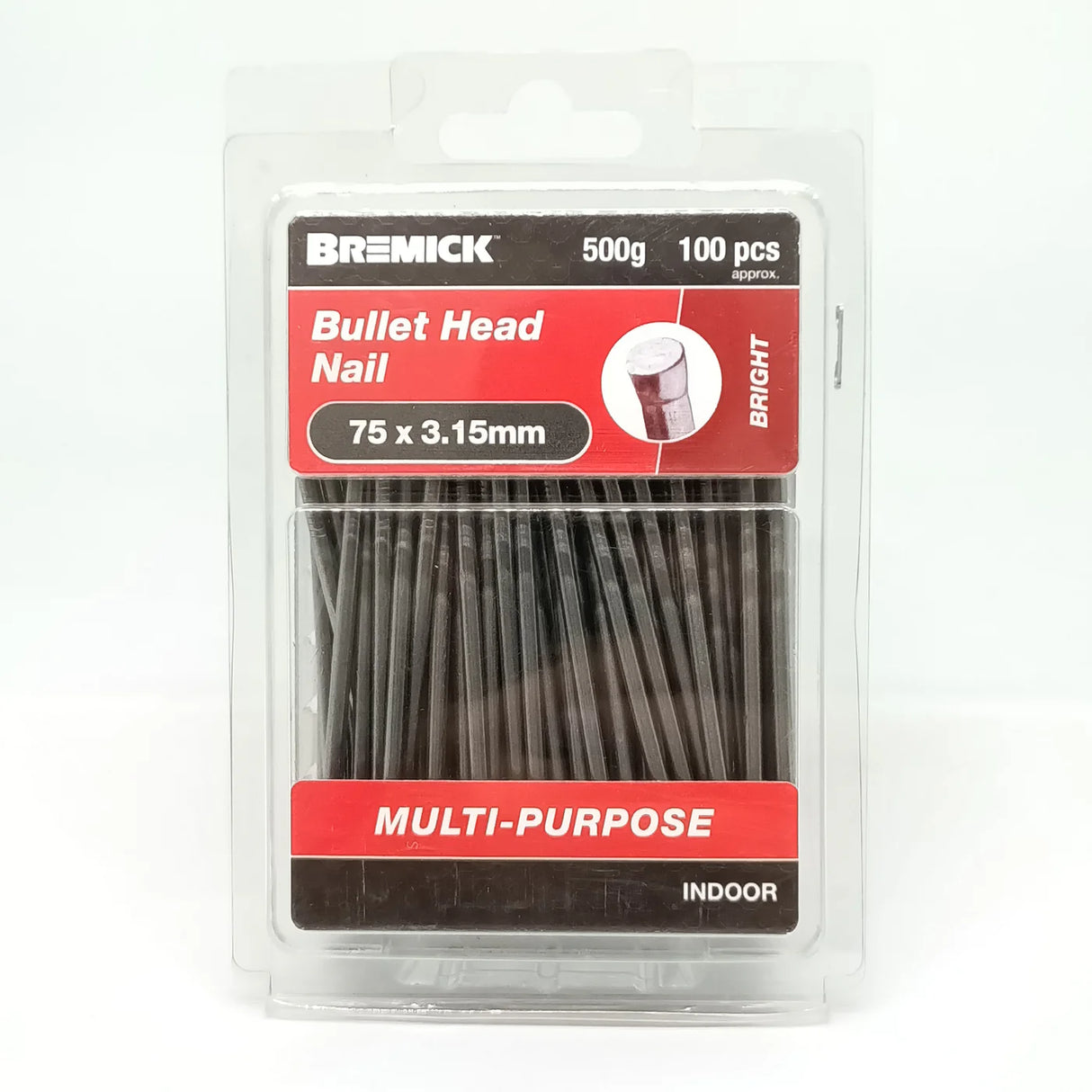 BULLET HEAD NAIL GAL 75 X 3.15MM (500G) 100pcs
