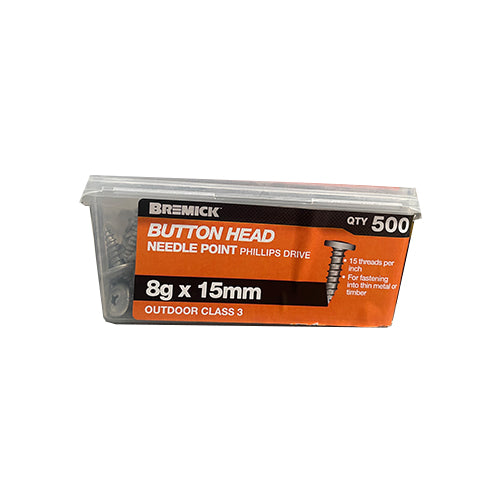 BUTTON HEAD SCREWS NDL PT 8-15X30 - 100PCS