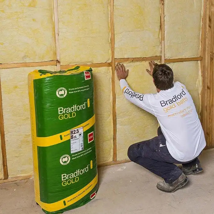 Bradford Glasswool Wall Batt R2.2 16 Pack 1160mm x 580mm x 90mm