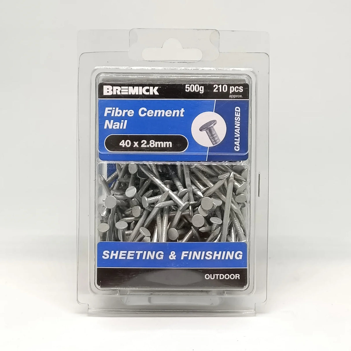 FIBRE CEMENT NAIL GAL 40 X 2.8MM (500G) 210pcs