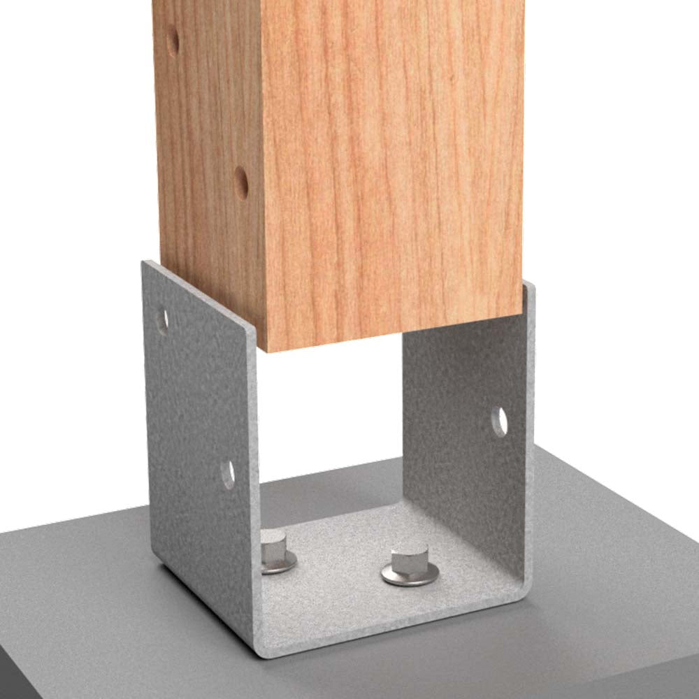 HEAVY DUTY POST SUPPORT - 140MM - BOLT DOWN U CUP