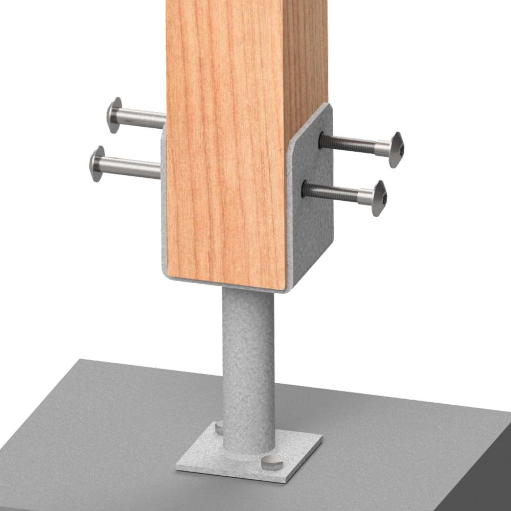 POST SUPPORT - 75MM X 90MM FULL STIRRUP