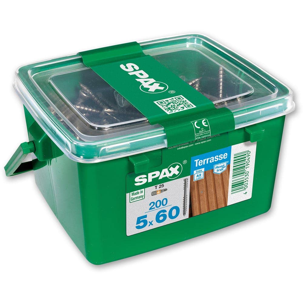 SPAXPACI-DECKING 5 X 60 A2 200