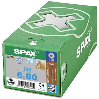 SPAXPACI 6 X 80 A2 CS. P/T 100