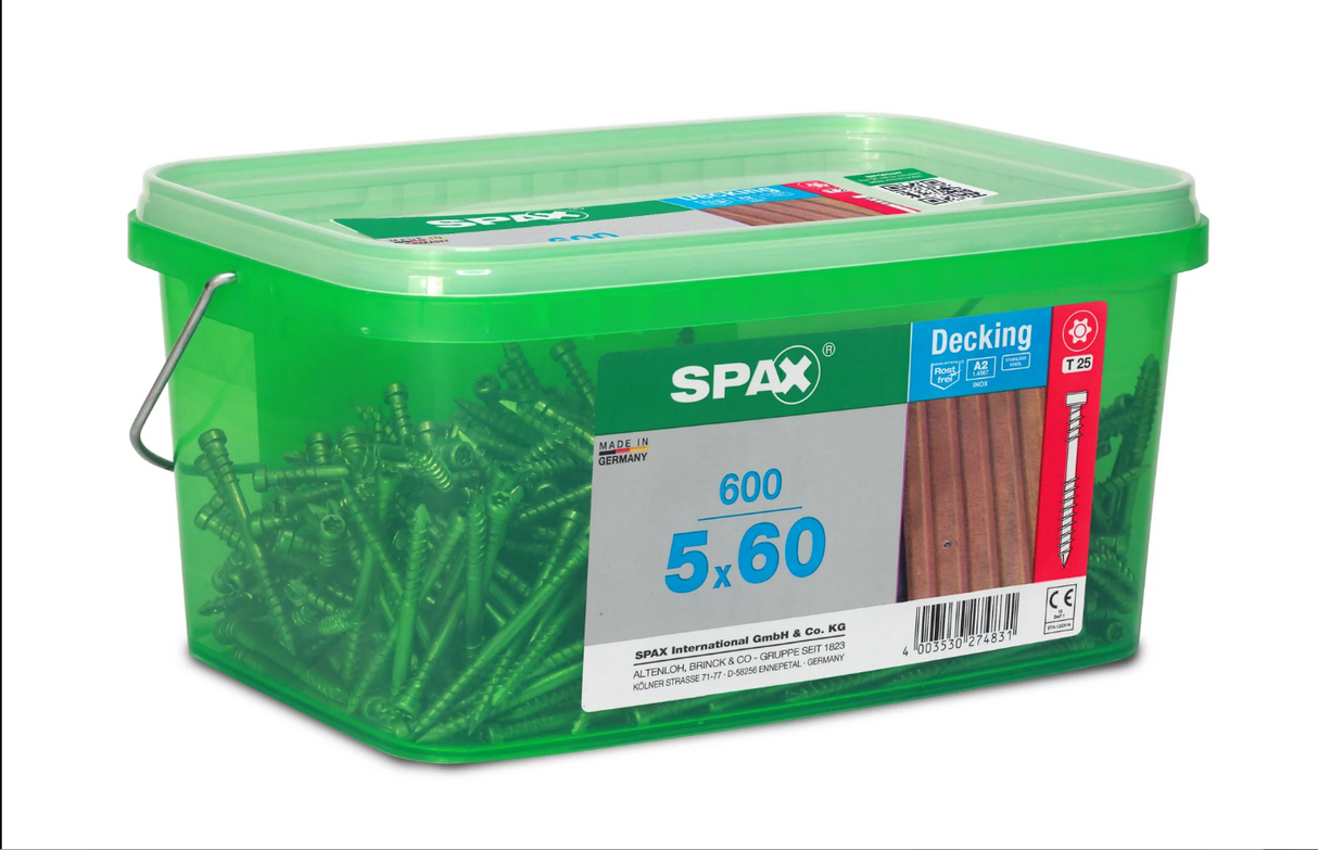 SPAXPACI-DECKING VALUE-PACK 5 X 60 A2 600