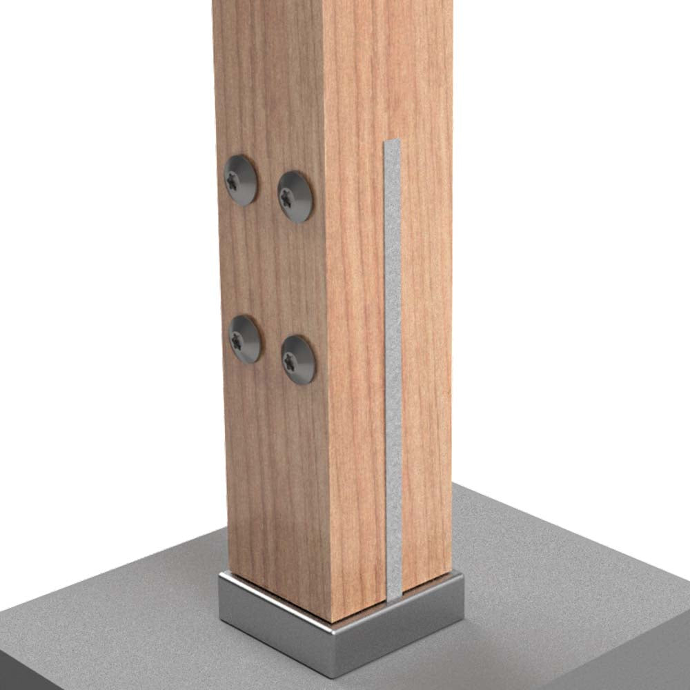 T-BLADE POST SUPPORT - 140MM X 140MM - 300MM BLADE 10.0MM WALL