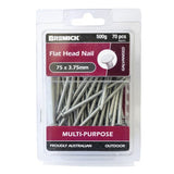 FLAT HEAD NAIL GAL 75 X 3.75MM (500G) 70pcs