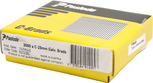 C25 BRADS PKT 3000