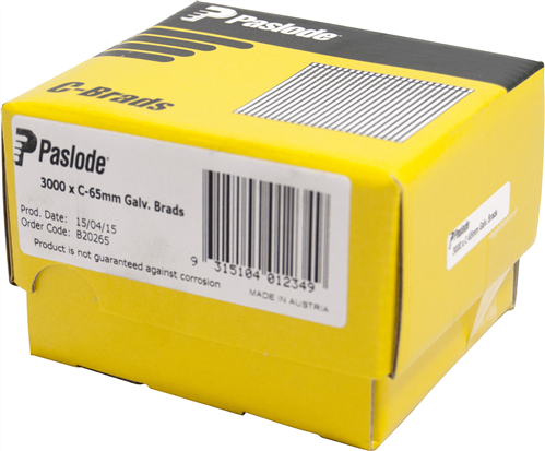C65 BRADS PKT 3000