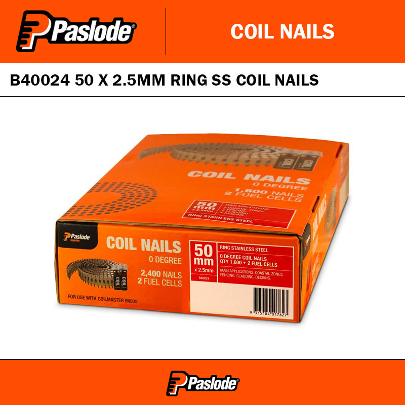 COIL 50 X 2.5MM RING SS