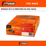 COIL 50 X 2.5MM RING SS