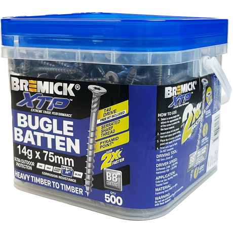 BUGLE BATTEN 14G X 75MM 500PCS