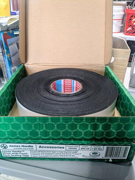 HARDIE 50MM FOAM BACK SEAL TAPE 25M ROLL
