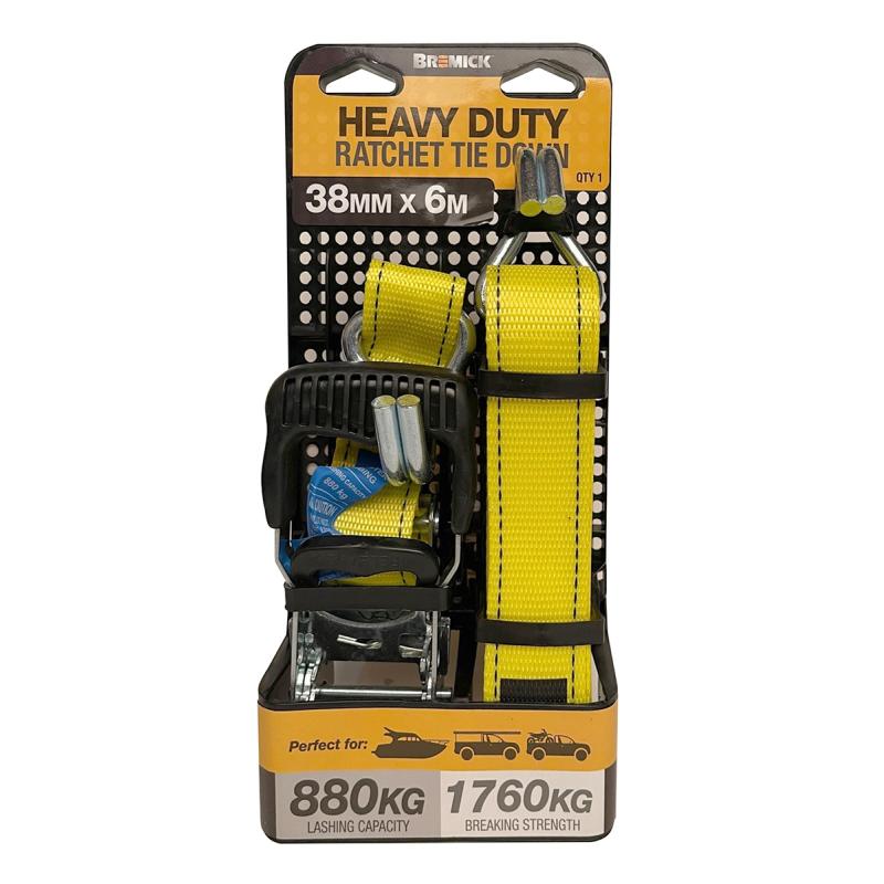 RATCHET TIE DOWN 38MM X 6M 1PK