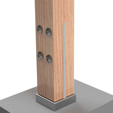 T-BLADE POST SUPPORT - 80MM X 80MM - 250MM BLADE  10.0MM WALL