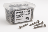DECKING SCREW B8 (CAT5) T17 12-11X50 CSK RIB SQ - 500PCS
