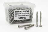 DECKING SCREW B8 (CAT5) T17 12-11X50 CSK RIB SQ TRUSS HEAD - 500PCS